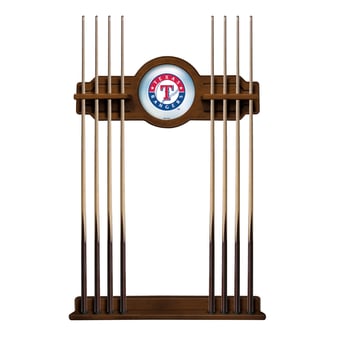 Chardonnay Texas Rangers Eight Stick Wood Pool Cue Rack