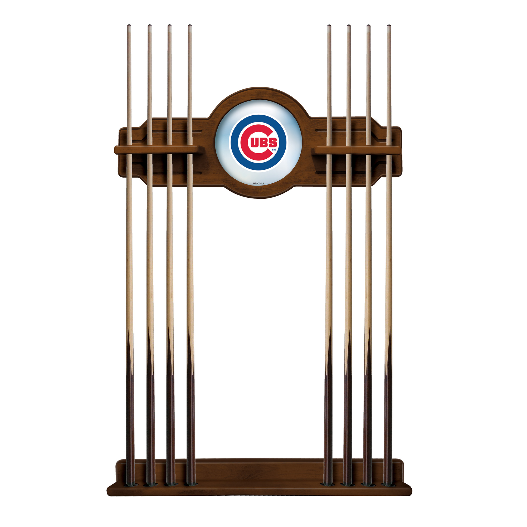 Chardonnay Chicago Cubs Eight Stick Wood Pool Cue Rack