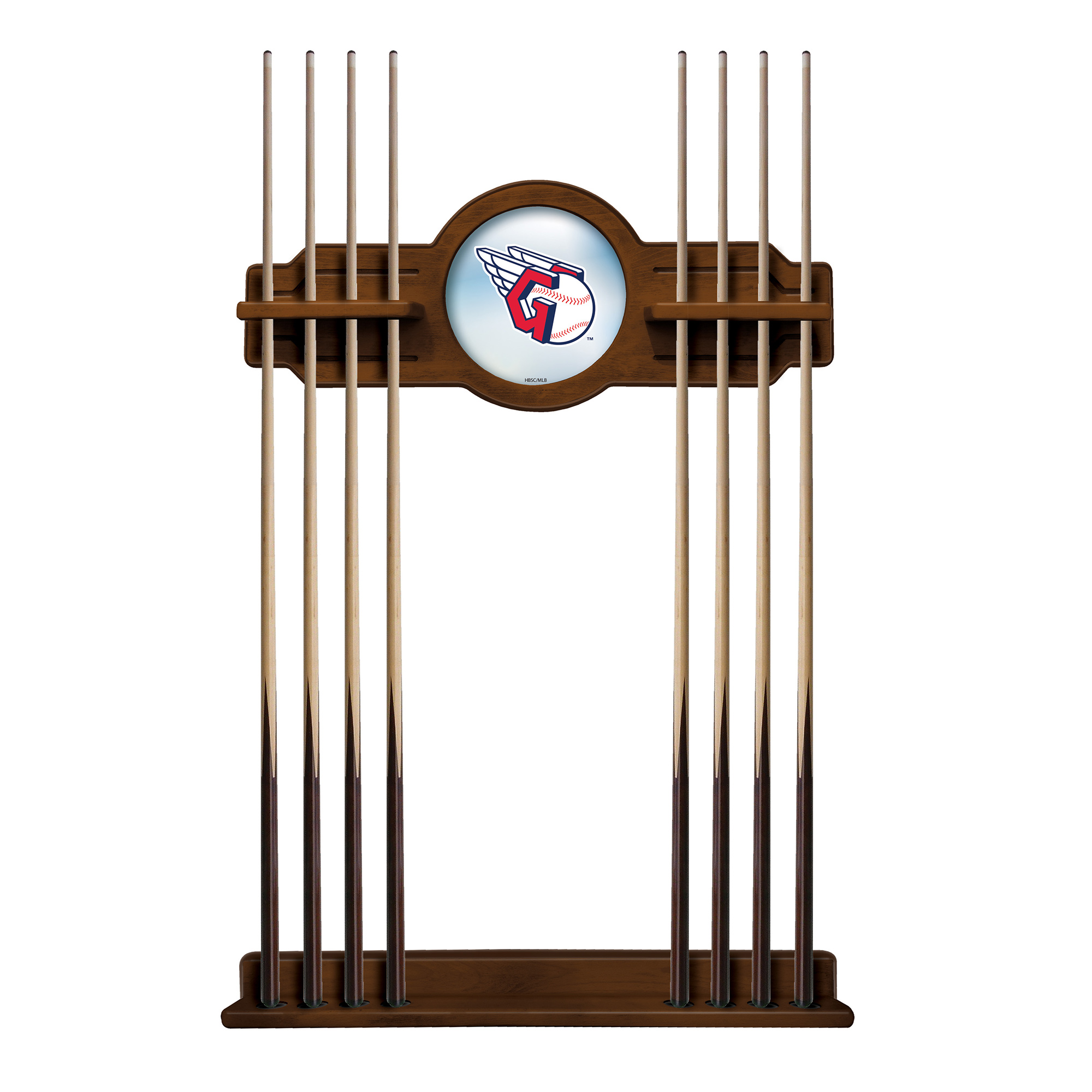 Chardonnay Cleveland Guardians Eight Stick Wood Pool Cue Rack