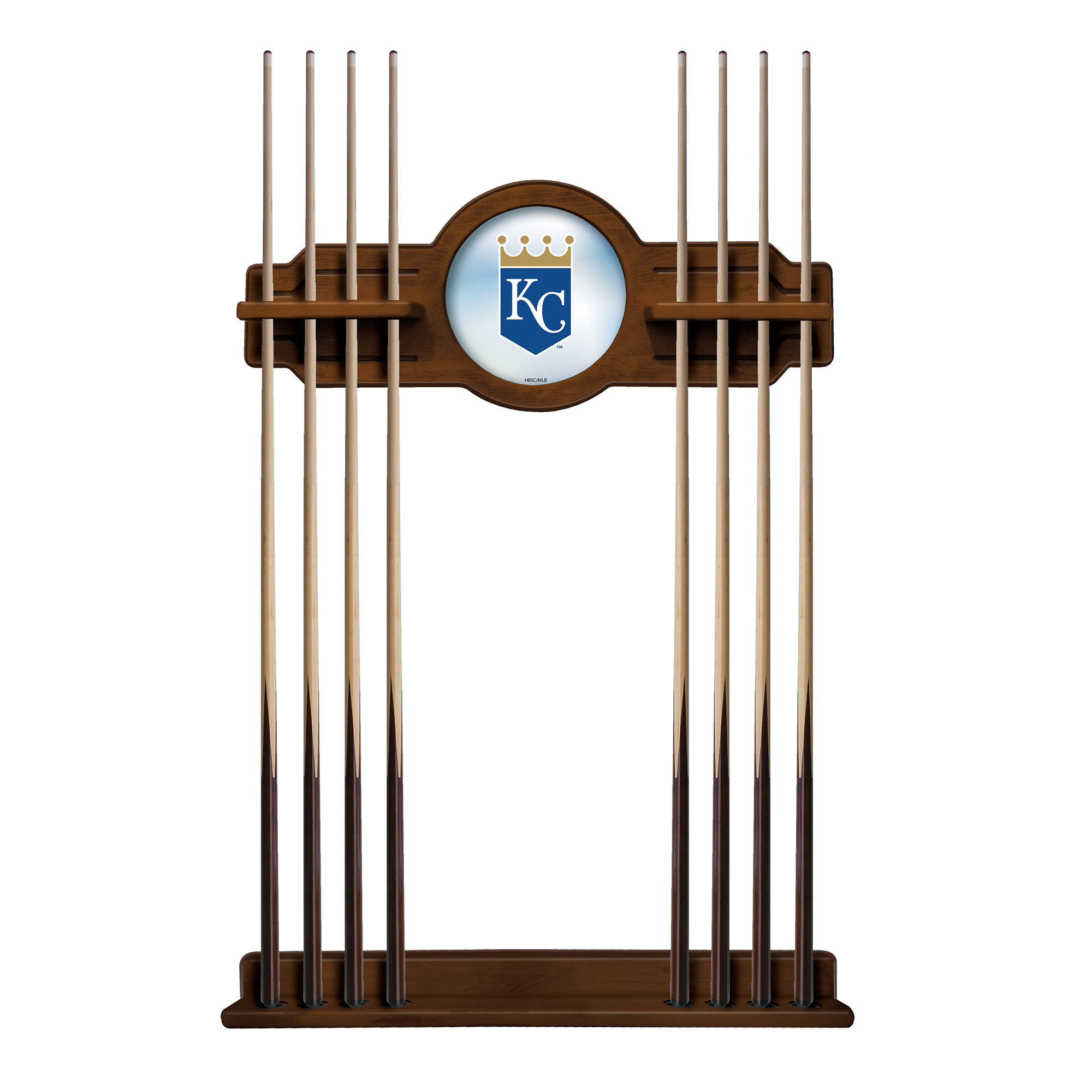 Chardonnay Kansas City Royals Eight Stick Wood Pool Cue Rack