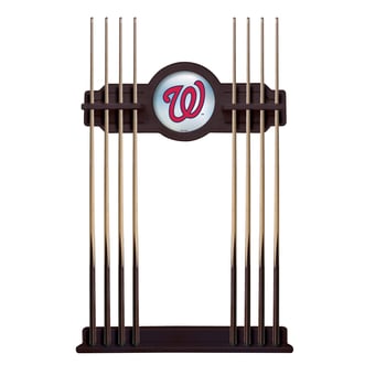 English Tudor Washington Nationals Eight Stick Wood Pool Cue Rack