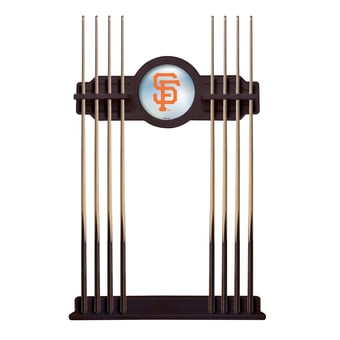 English Tudor San Francisco Giants Eight Stick Wood Pool Cue Rack