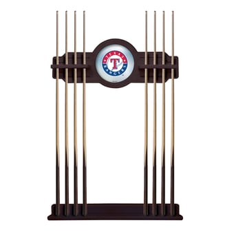 English Tudor Texas Rangers Eight Stick Wood Pool Cue Rack