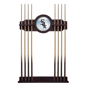 English Tudor Chicago White Sox Eight Stick Wood Pool Cue Rack