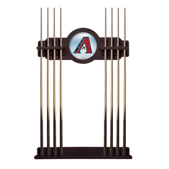 English Tudor Arizona Diamondbacks Eight Stick Wood Pool Cue Rack