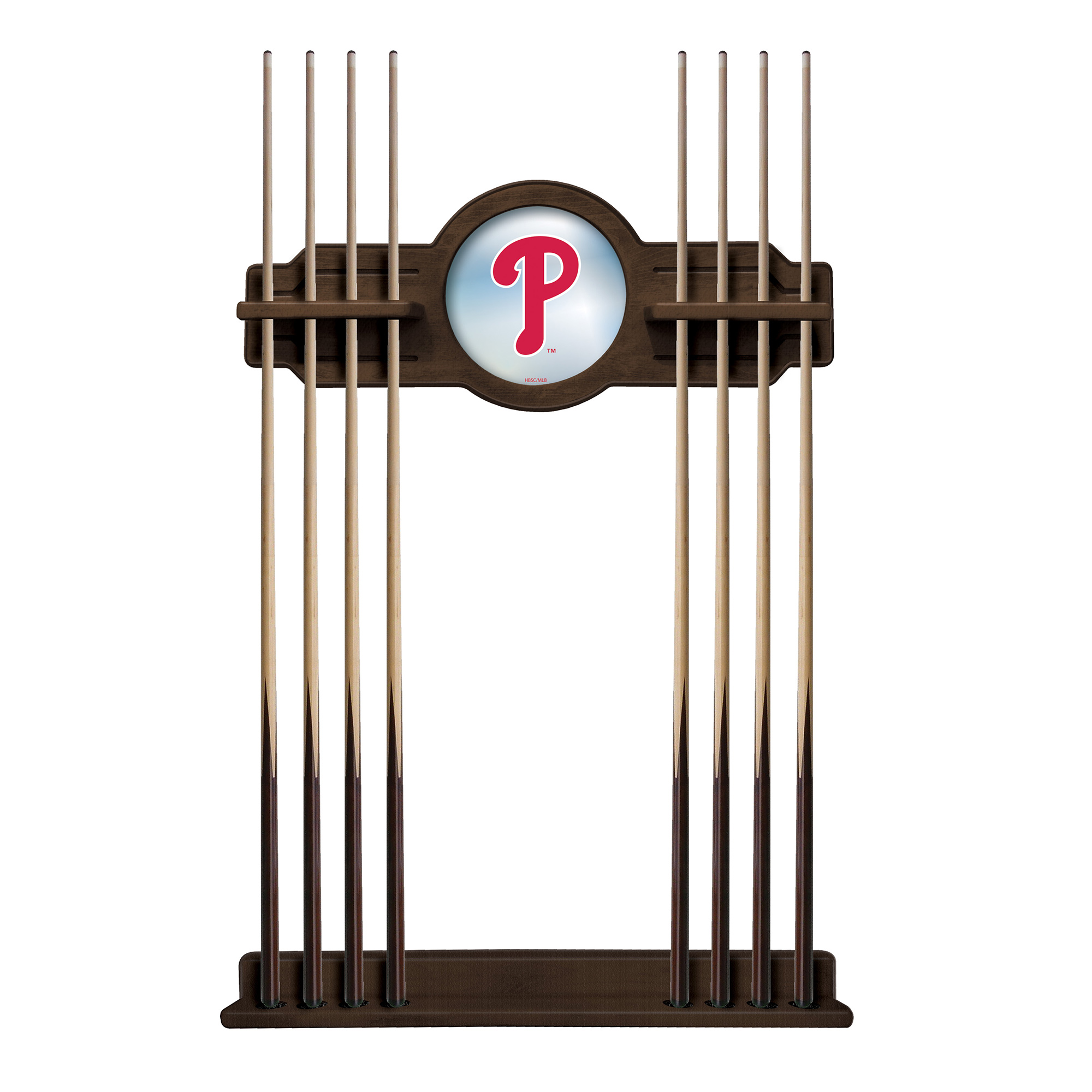 Navajo Philadelphia Phillies Eight Stick Wood Pool Cue Rack