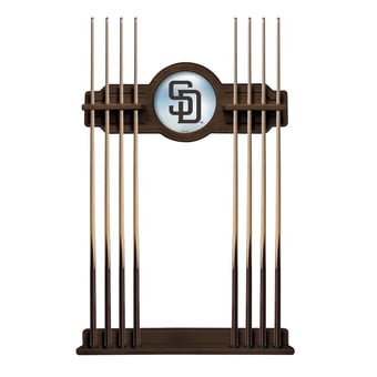 Navajo San Diego Padres Eight Stick Wood Pool Cue Rack
