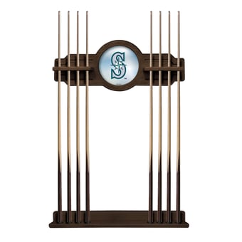 Navajo Seattle Mariners Eight Stick Wood Pool Cue Rack