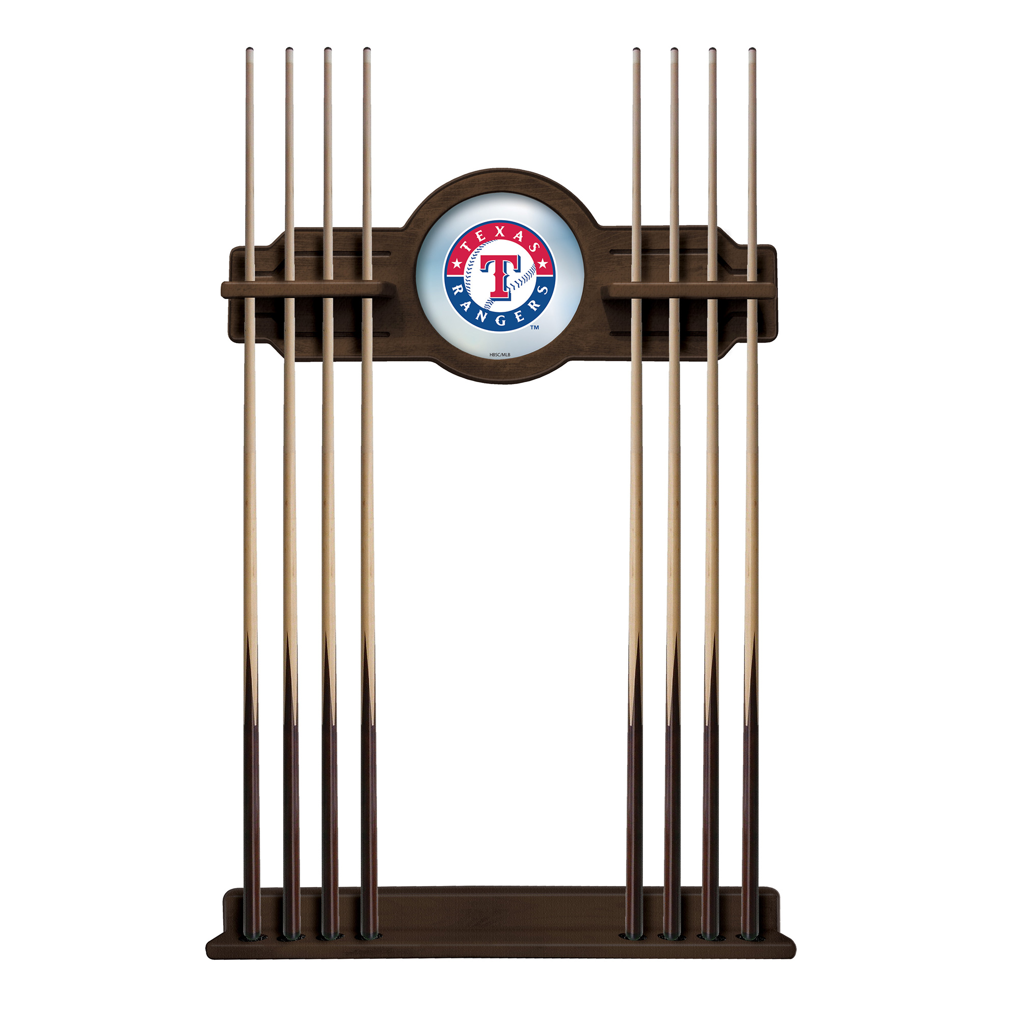 Navajo Texas Rangers Eight Stick Wood Pool Cue Rack