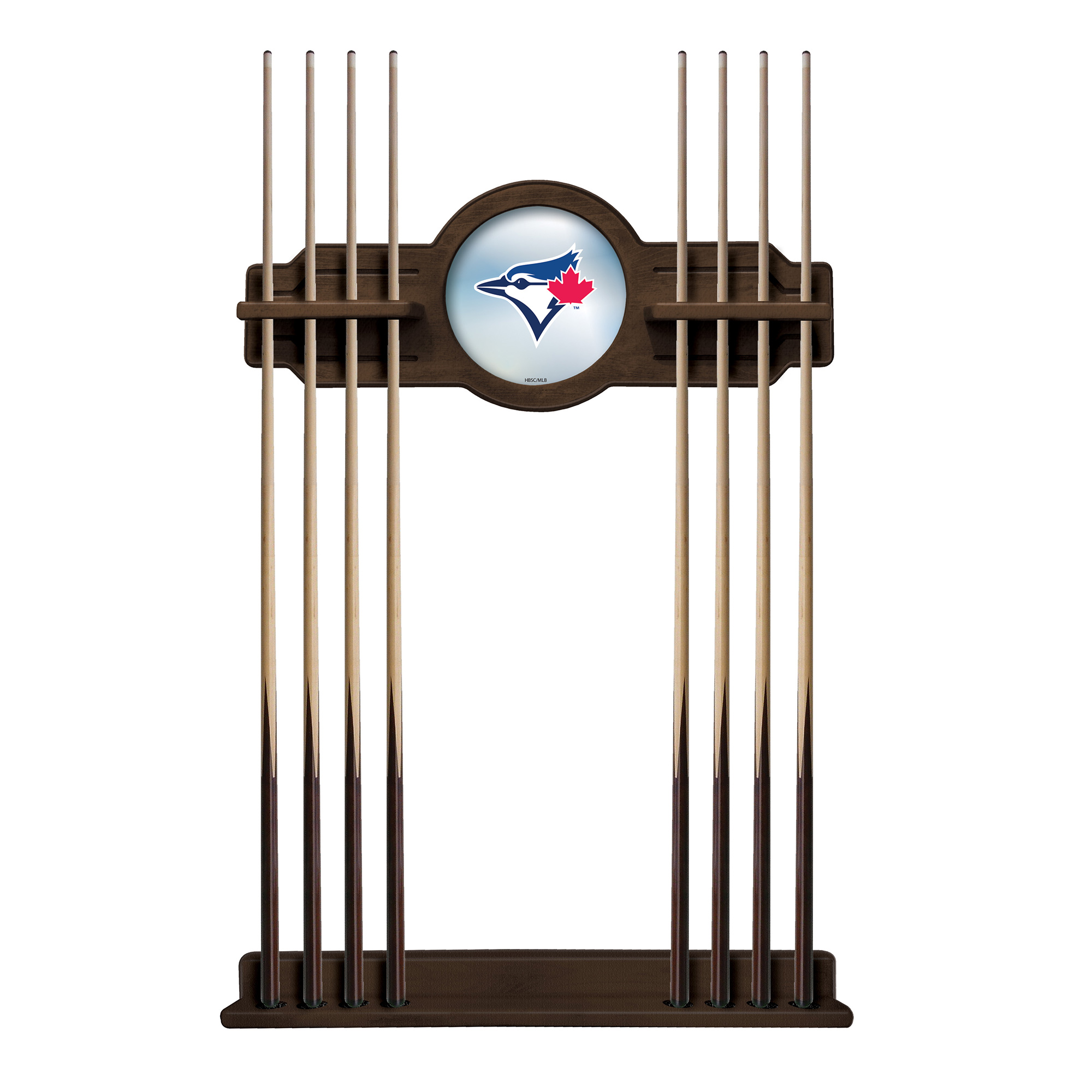 Navajo Toronto Blue Jays Eight Stick Wood Pool Cue Rack