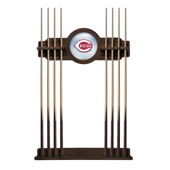 Navajo Cincinnati Reds Eight Stick Wood Pool Cue Rack