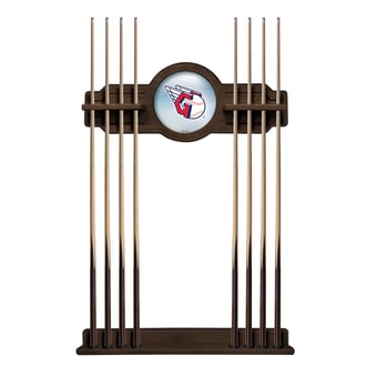 Navajo Cleveland Guardians Eight Stick Wood Pool Cue Rack