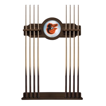 Navajo Baltimore Orioles Eight Stick Wood Pool Cue Rack