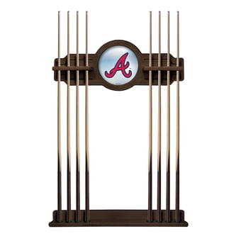 Navajo Atlanta Braves Eight Stick Wood Pool Cue Rack