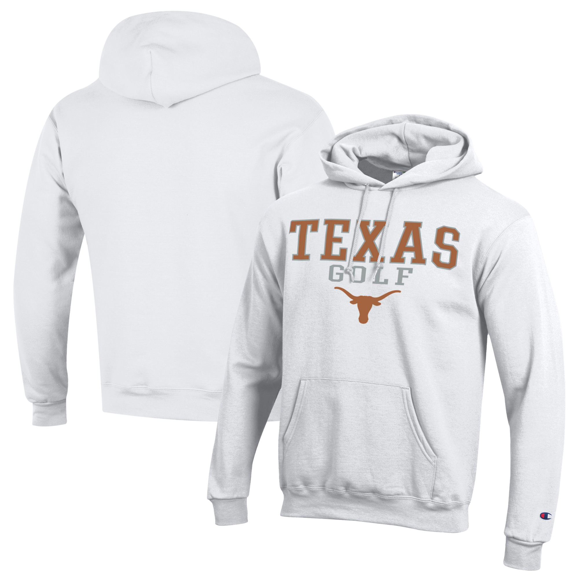 Men’s Champion White Texas Longhorns Stacked Golf Powerblend Pullover Hoodie Men’s Champion White Texas Longhorns Stacked Golf Powerblend Pullover Hoodie