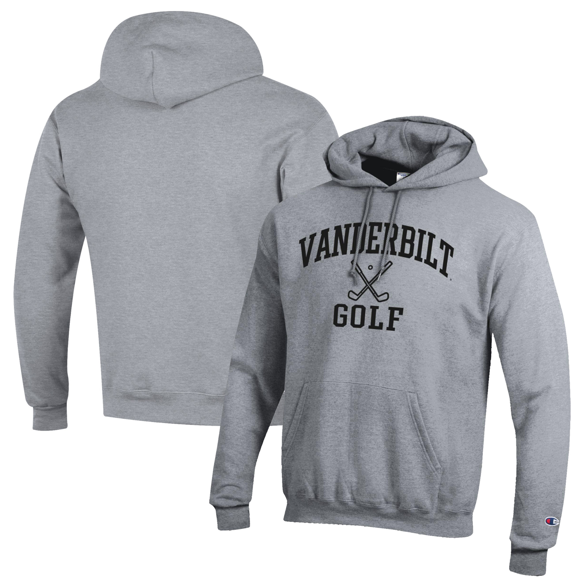 Men's Champion Gray Vanderbilt Commodores Icon Golf Powerblend Pullover Hoodie
