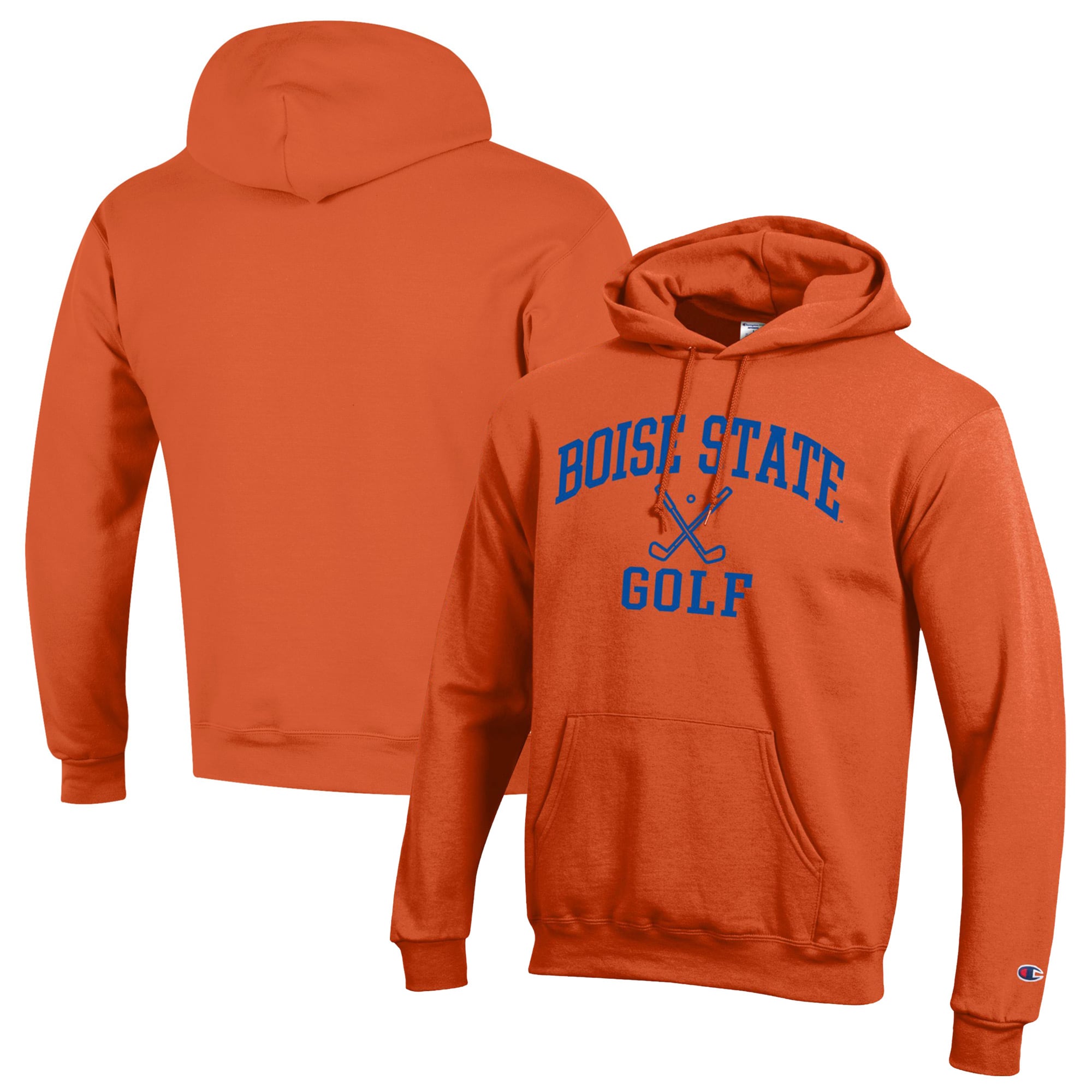 Men's Champion  Orange Boise State Broncos Icon Golf Powerblend Pullover Hoodie