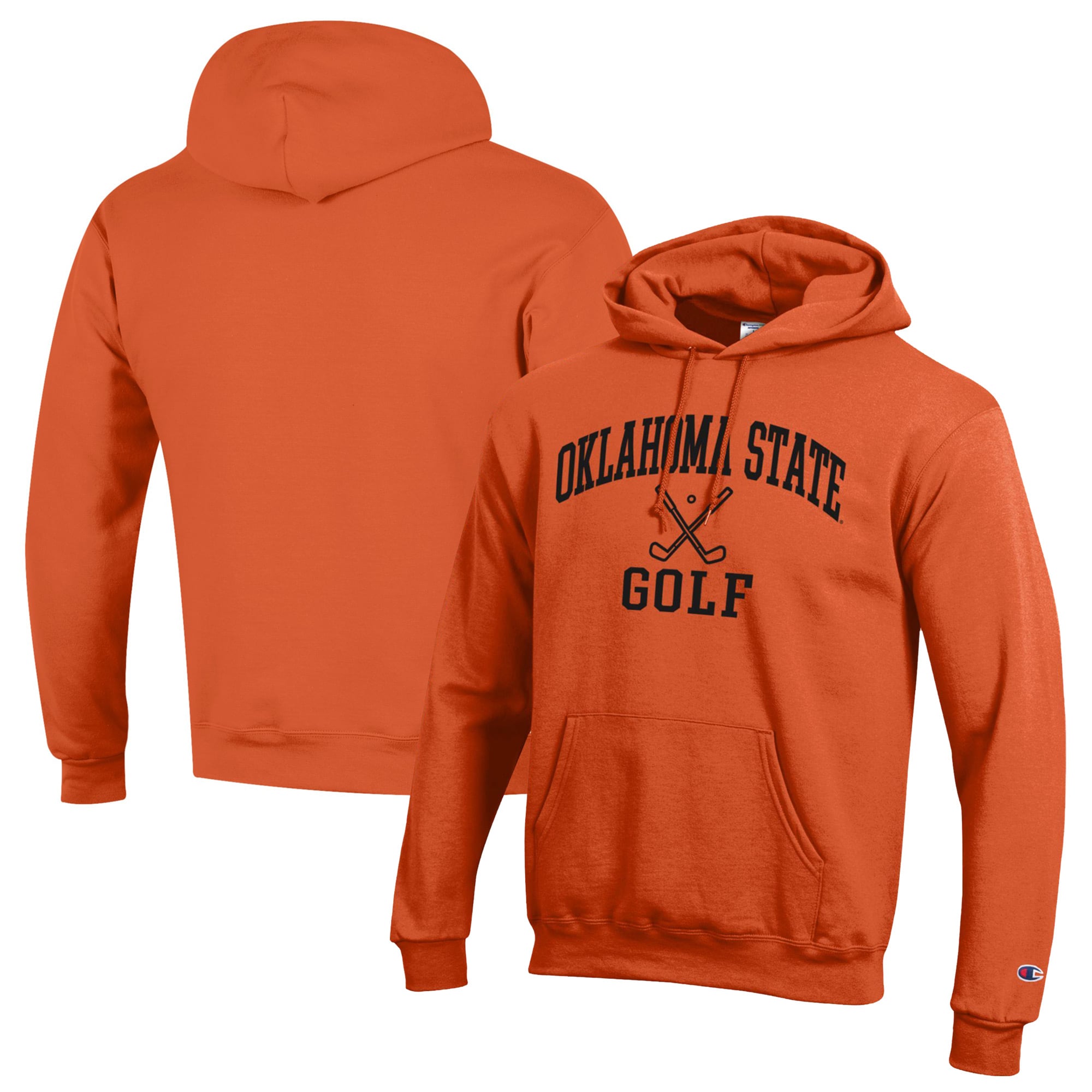 Men's Champion  Orange Oklahoma State Cowboys Icon Golf Powerblend Pullover Hoodie