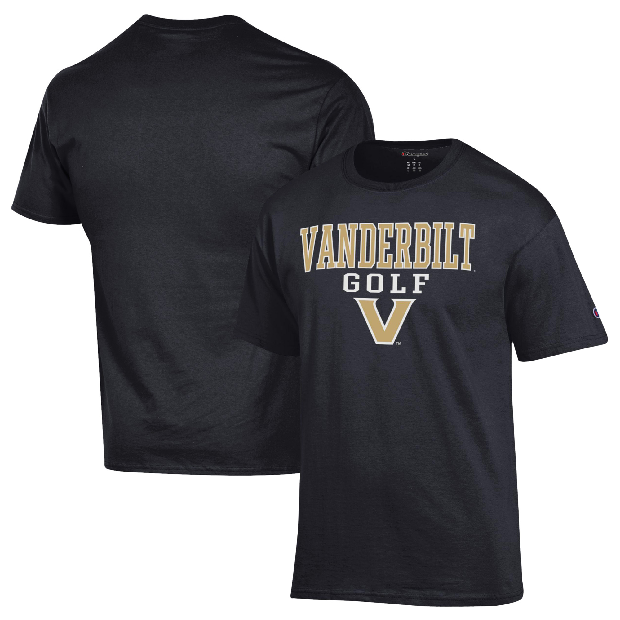 Men's Champion Black Vanderbilt Commodores Short Sleeve T-Shirt