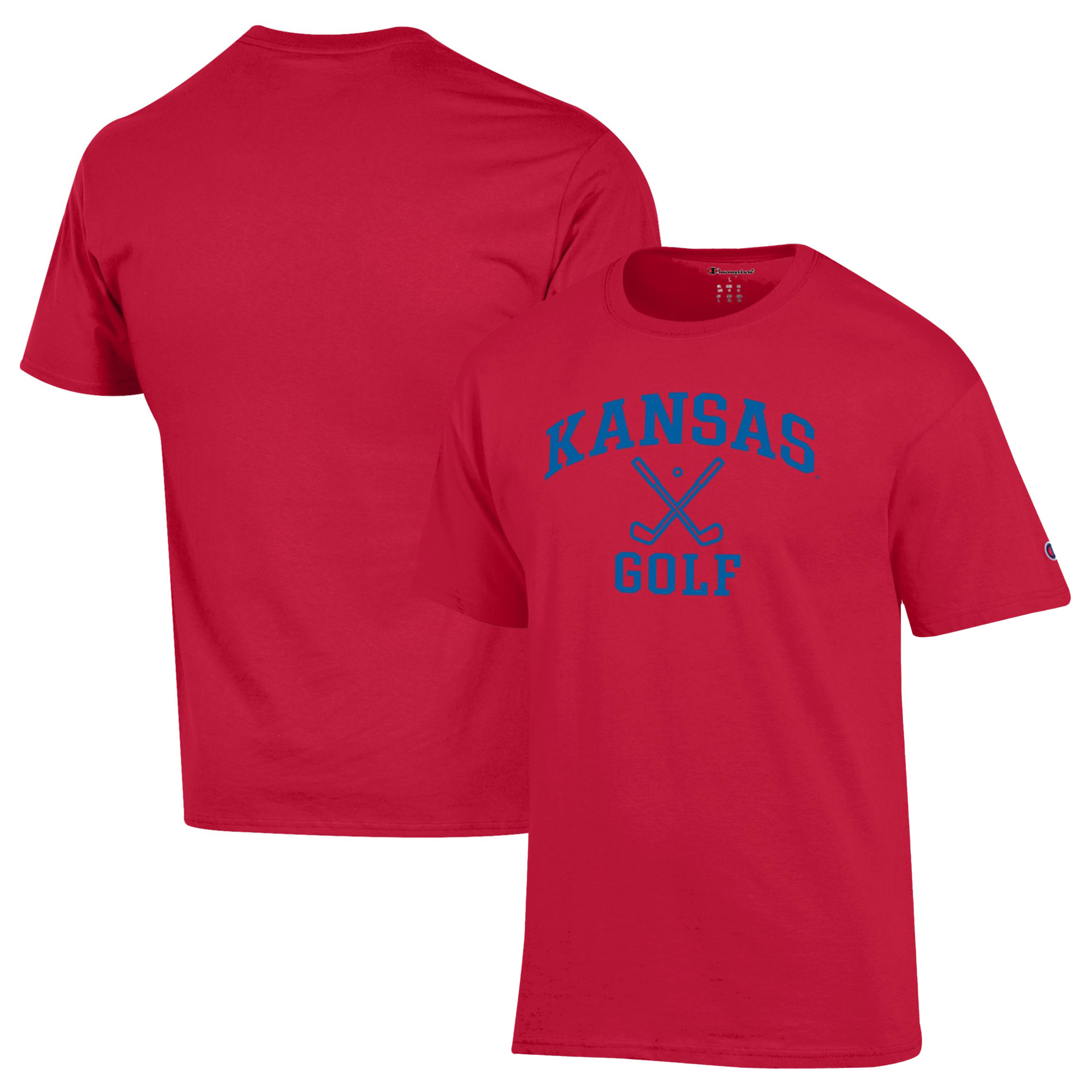 Men’s Champion Red Kansas Jayhawks Icon Golf T-Shirt Men’s Champion Red Kansas Jayhawks Icon Golf T-Shirt