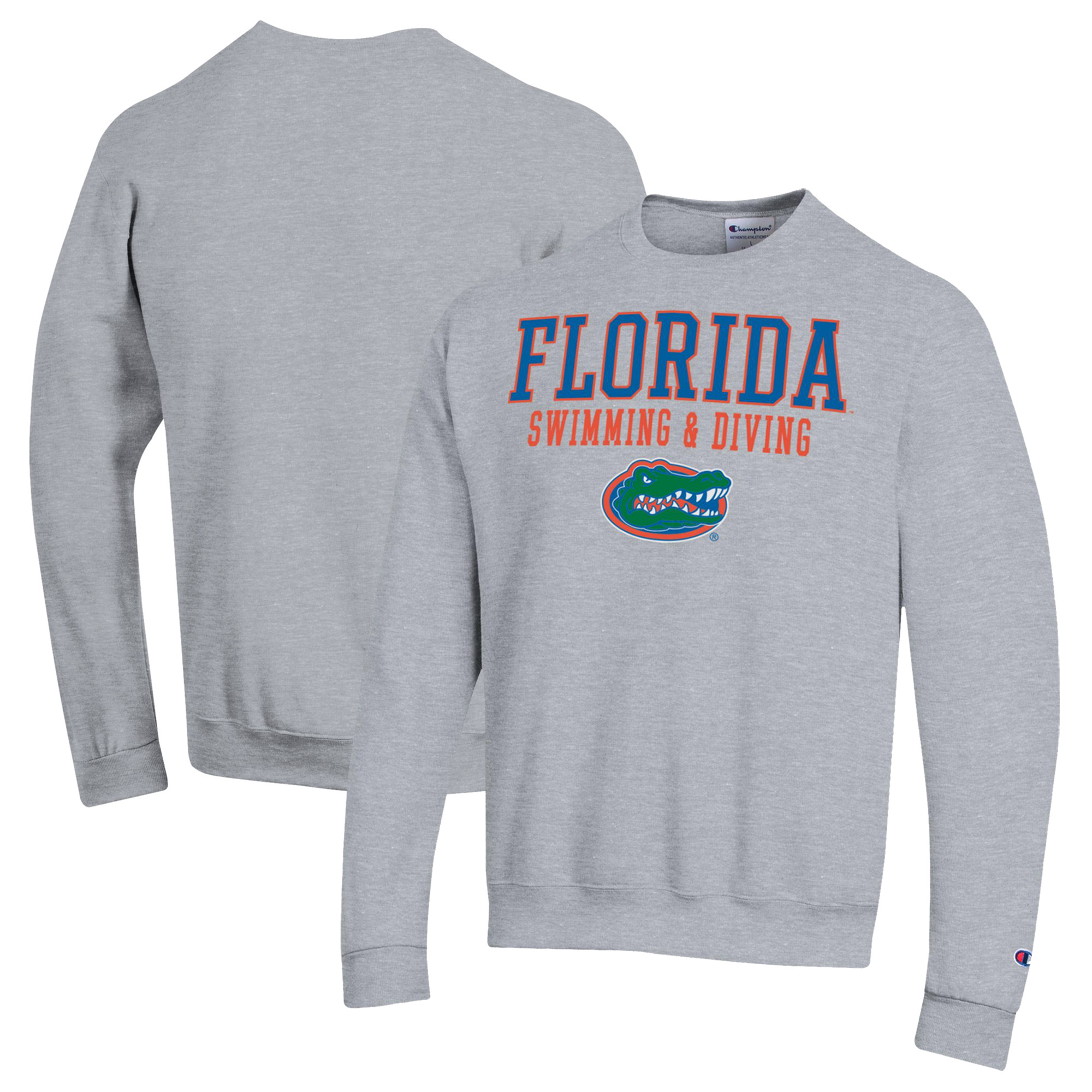 Men’s Champion Gray Florida Gators Powerblend Crewneck Sweatshirt