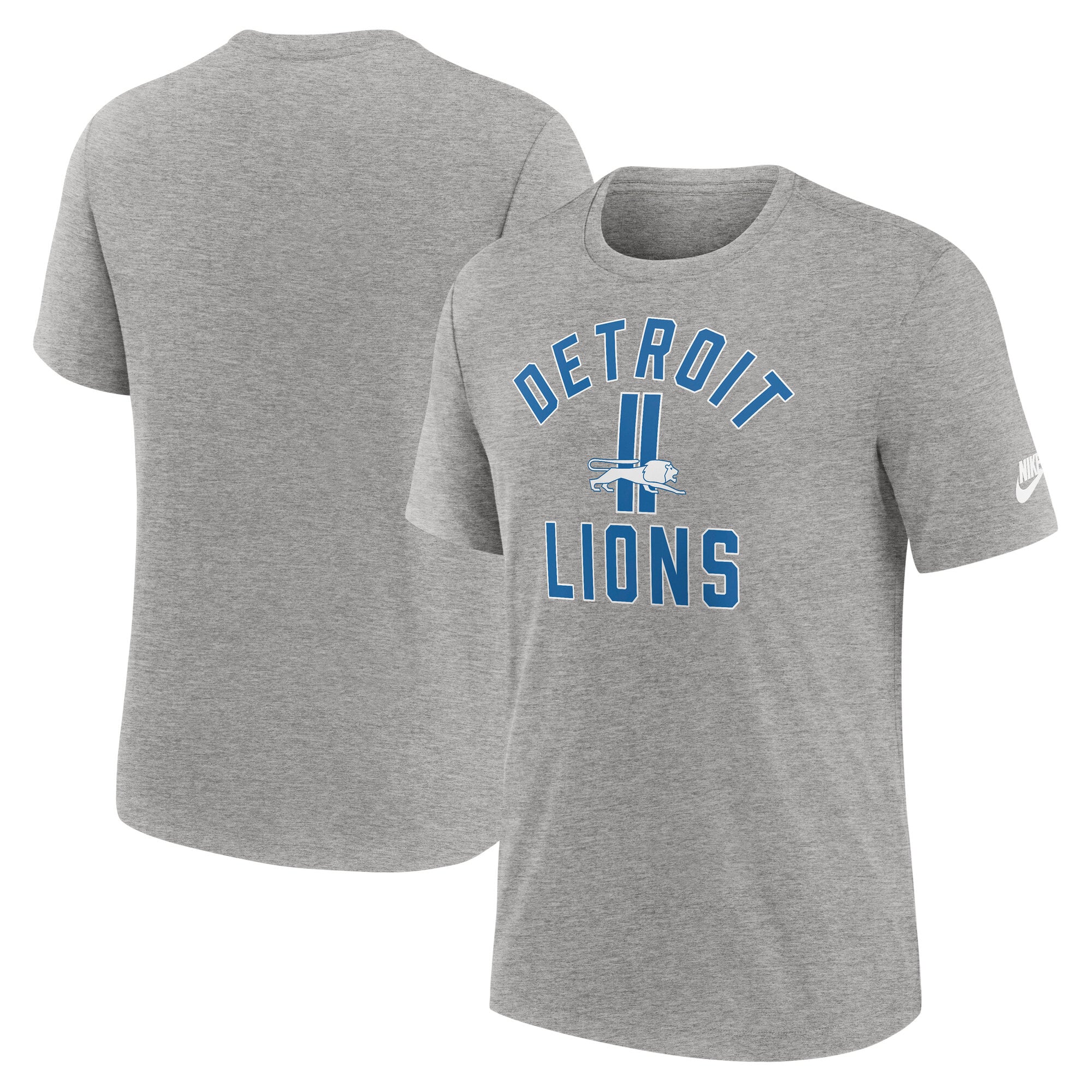 Men's Nike Heather Gray Detroit Lions Favorable Timeline Tri-Blend T-Shirt