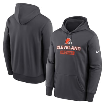 Men's Nike Anthracite Cleveland Browns Toss Sweep Therma Hoodie