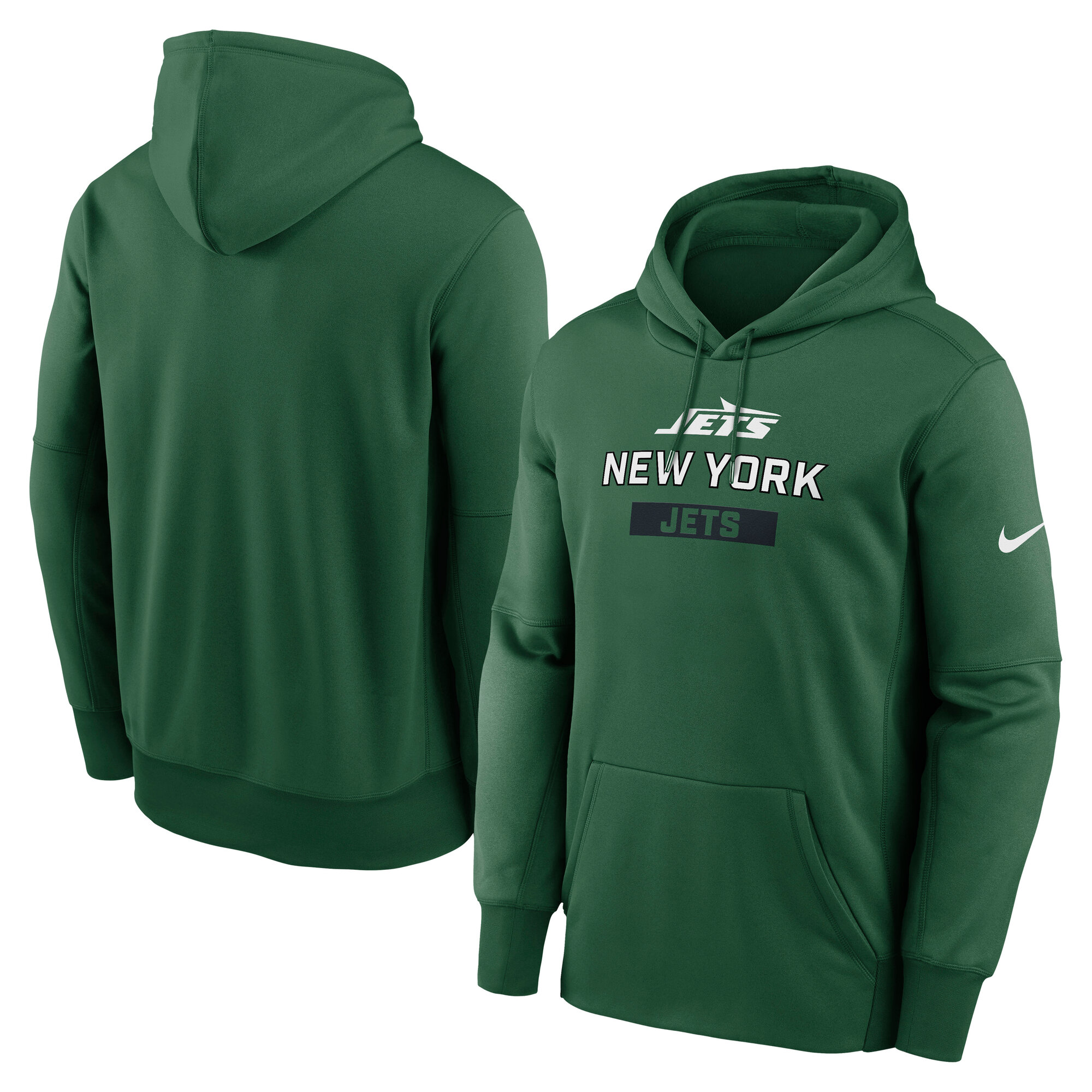 Men's Nike Green New York Jets Toss Sweep Therma Hoodie
