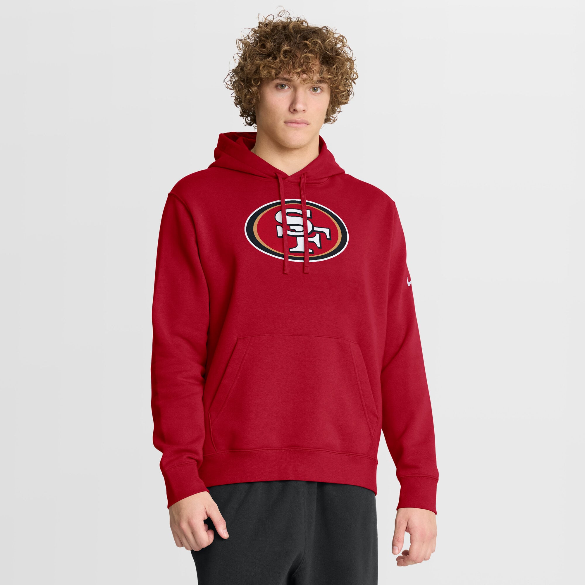 Men's Nike Scarlet San Francisco 49ers Club Fleece Pullover Hoodie