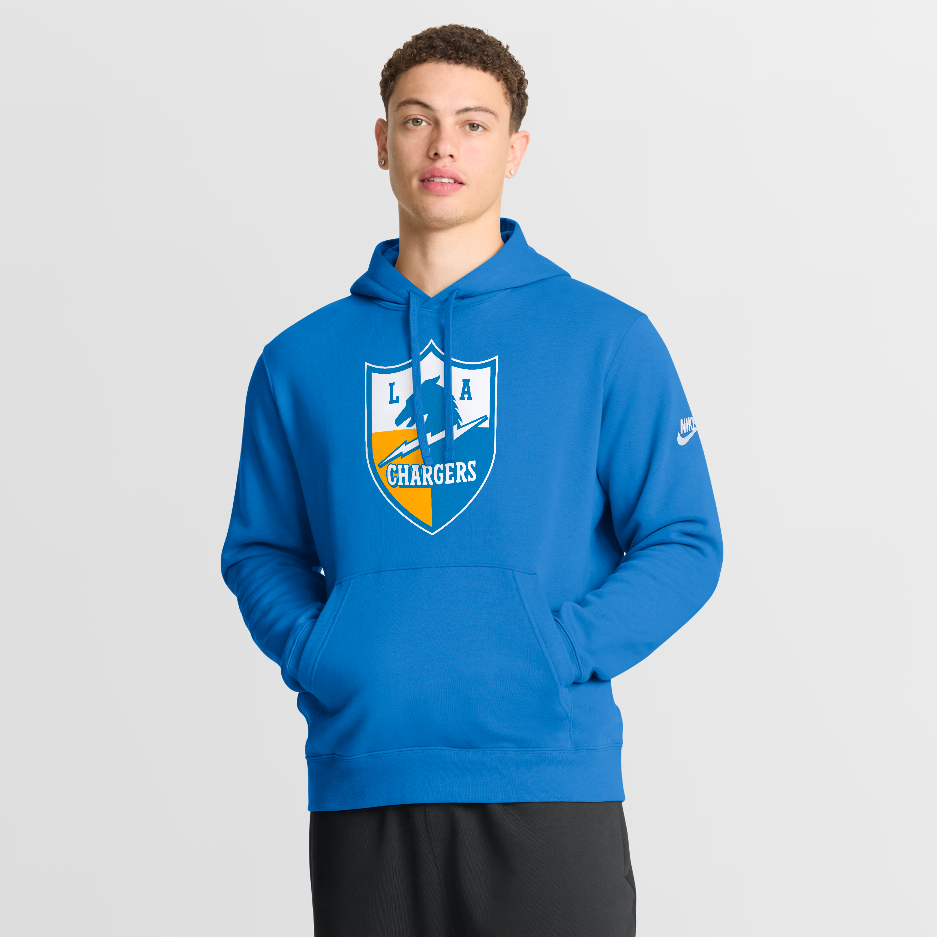 Men’s Nike Powder Blue Los Angeles Chargers Club Fleece Pullover Hoodie Men’s Nike Powder Blue Los Angeles Chargers Club Fleece Pullover Hoodie