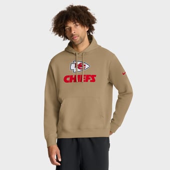 Men's Nike Tan Kansas City Chiefs Best Season Rewind Club Pullover Hoodie