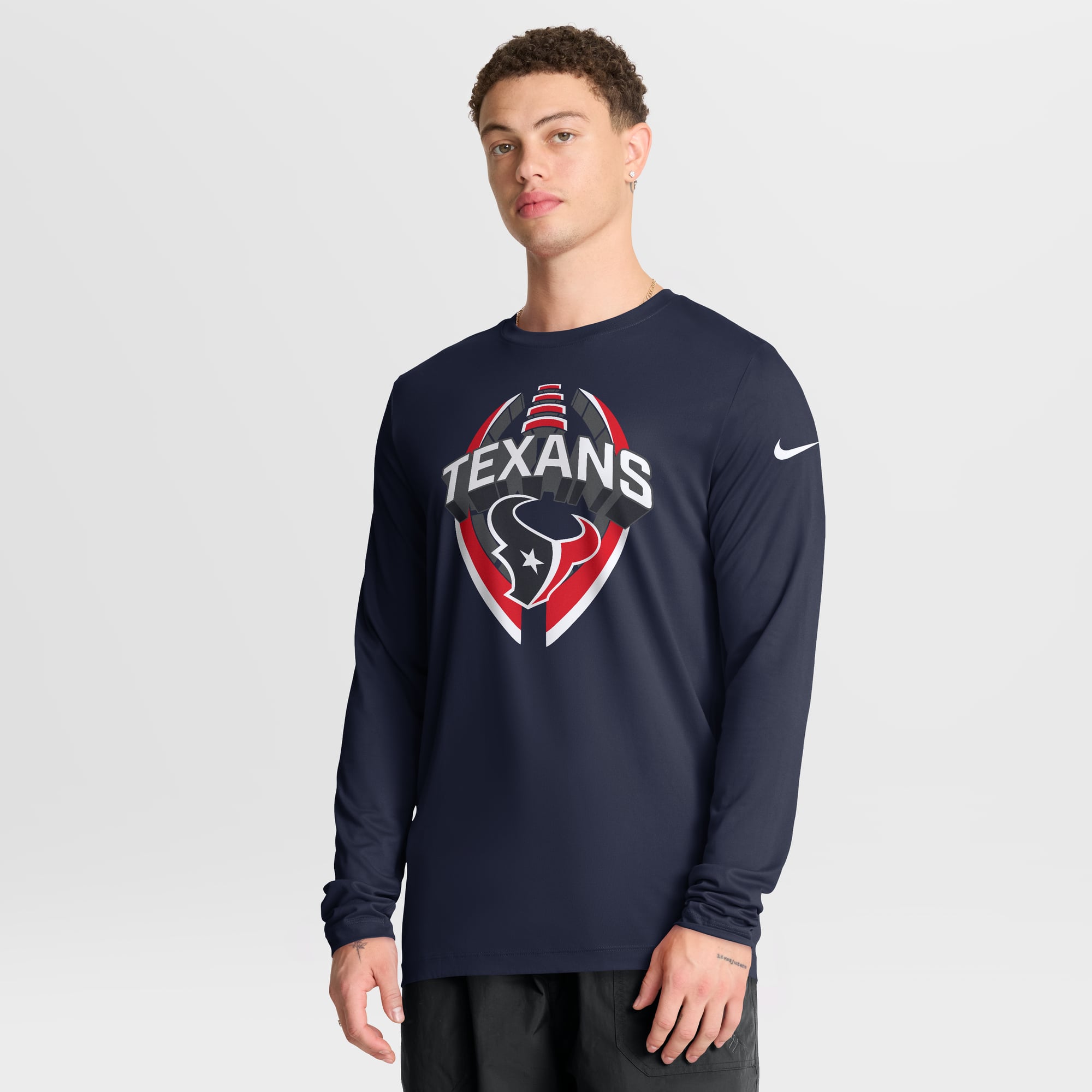Men’s Nike Navy Houston Texans Primetime Legend Icon Performance Long Sleeve T-Shirt Men’s Nike Navy Houston Texans Primetime Legend Icon Performance Long Sleeve T-Shirt
