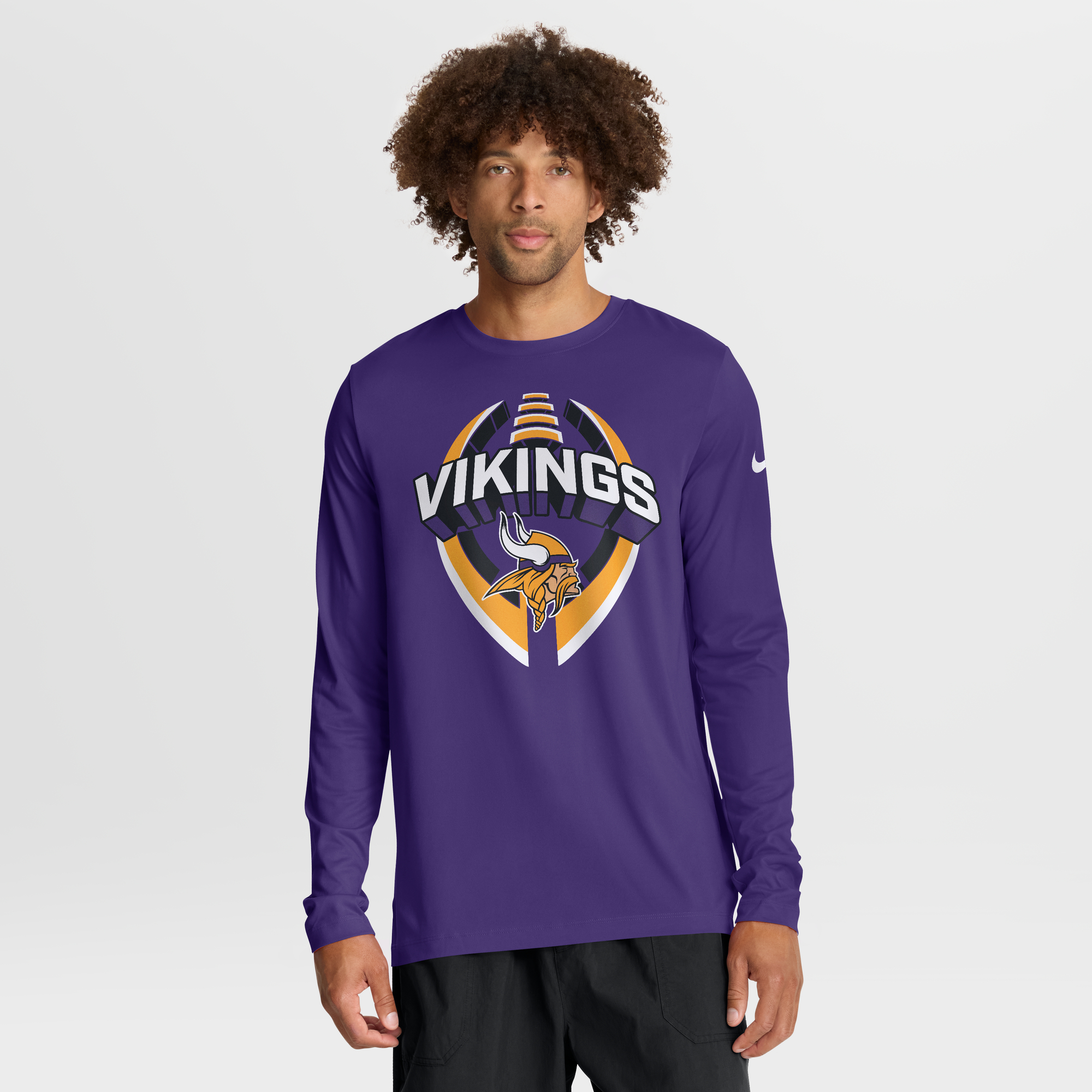 Men's Nike Purple Minnesota Vikings Primetime Legend Icon Performance Long Sleeve T-Shirt