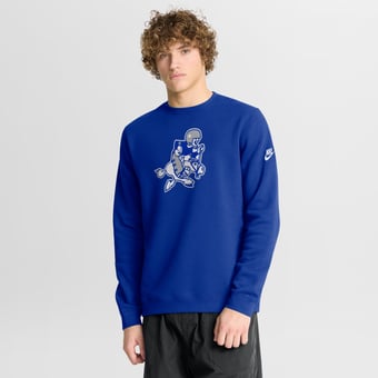 Men's Nike Royal Dallas Cowboys Swing Pass Rewind Club Pullover Sweatshirt