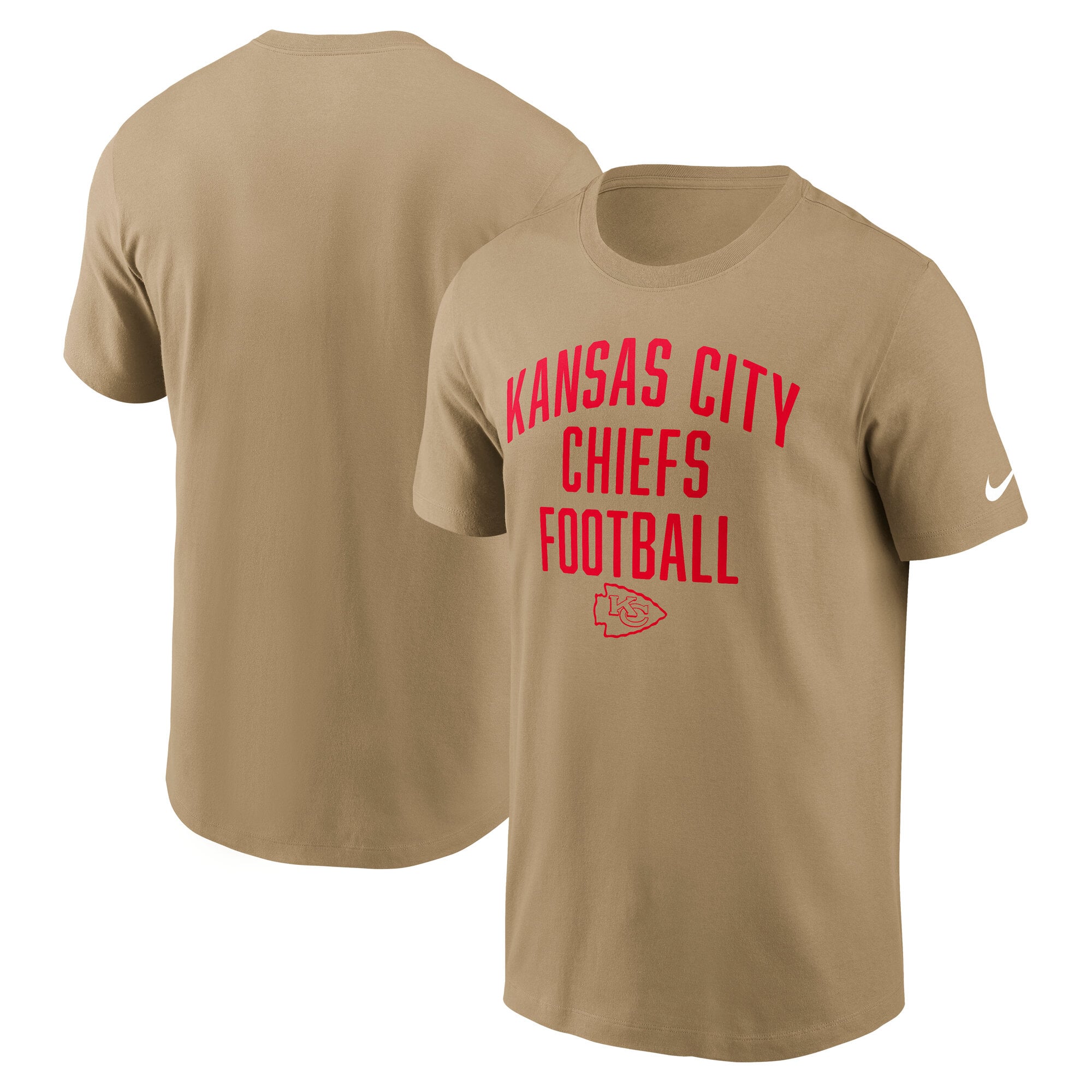Men's Nike Tan Kansas City Chiefs Rewind Essential T-Shirt