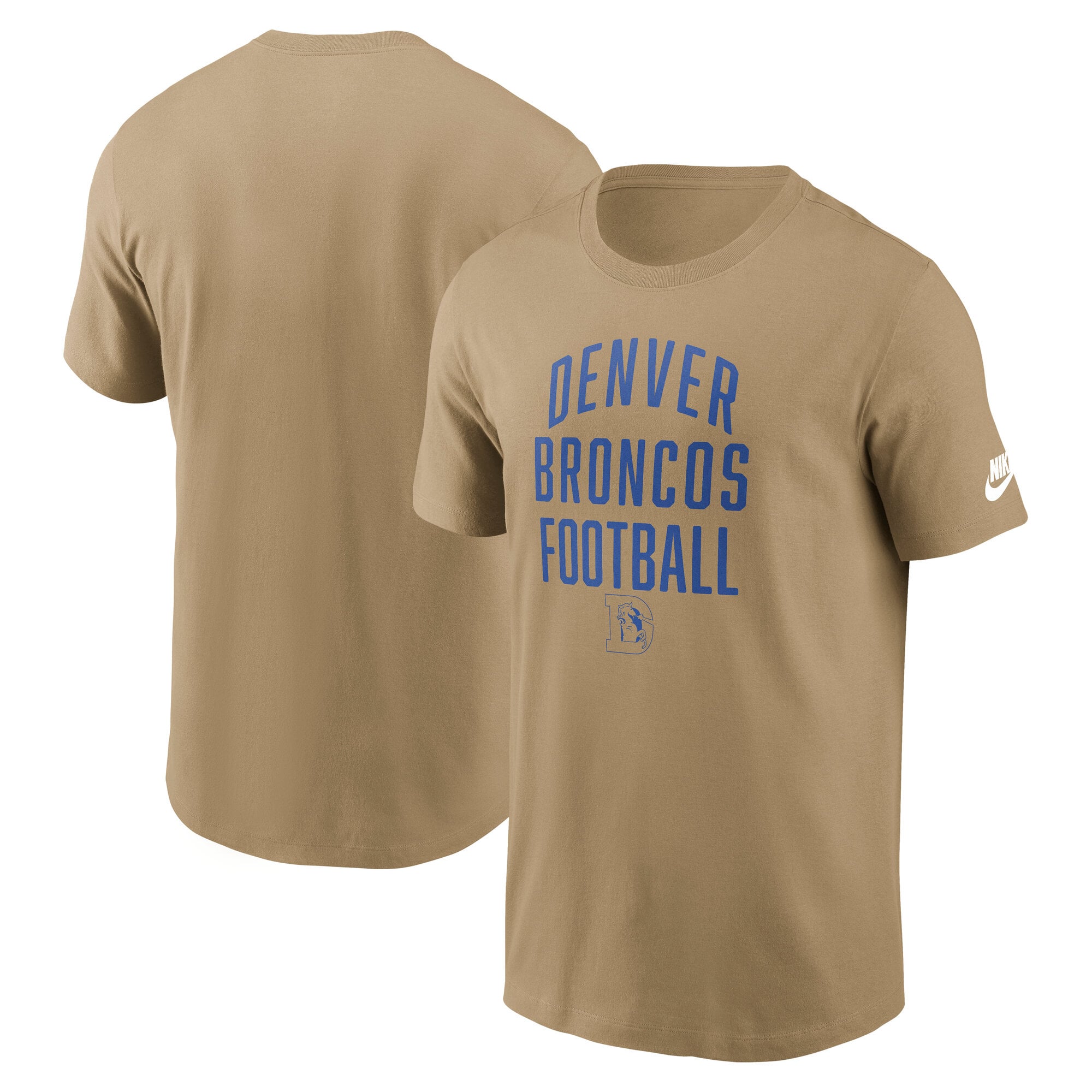 Men’s Nike Tan Denver Broncos Rewind Essential T-Shirt Men’s Nike Tan Denver Broncos Rewind Essential T-Shirt