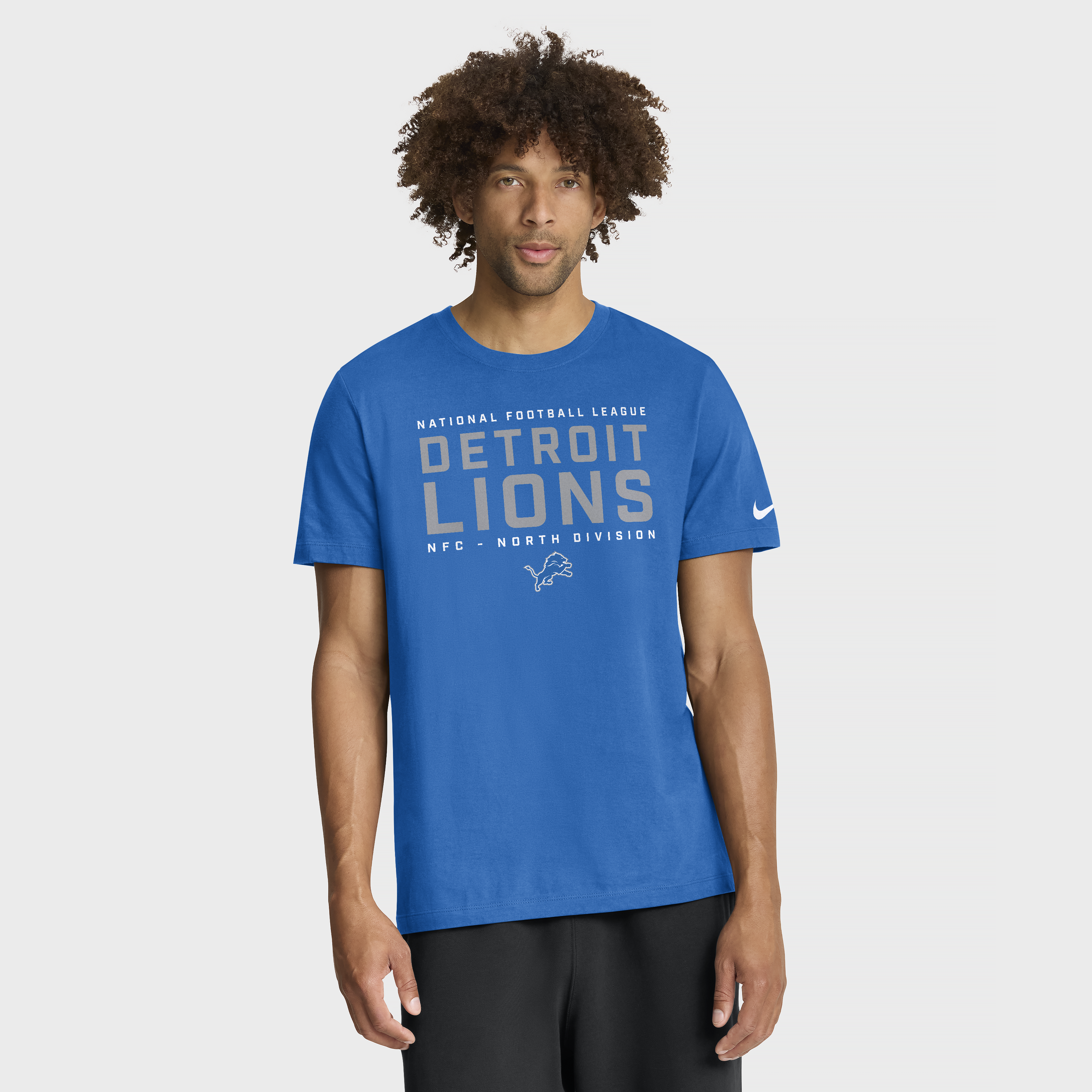 Men's Nike Blue Detroit Lions Division Essential T-Shirt