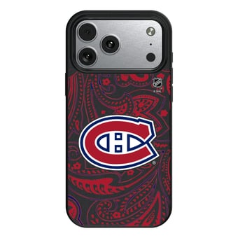 Keyscaper Black Montreal Canadiens Paisley iPhone Magnetic Bump Case
