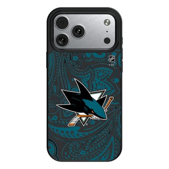 Keyscaper Black San Jose Sharks Paisley iPhone Magnetic Bump Case