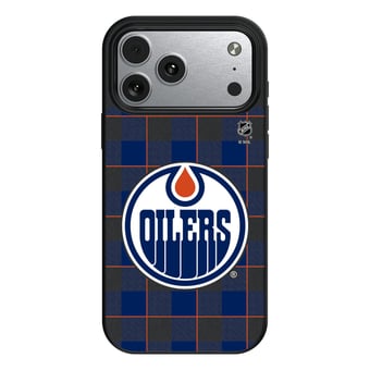 Keyscaper   Edmonton Oilers Plaid iPhone Magnetic Bump Case