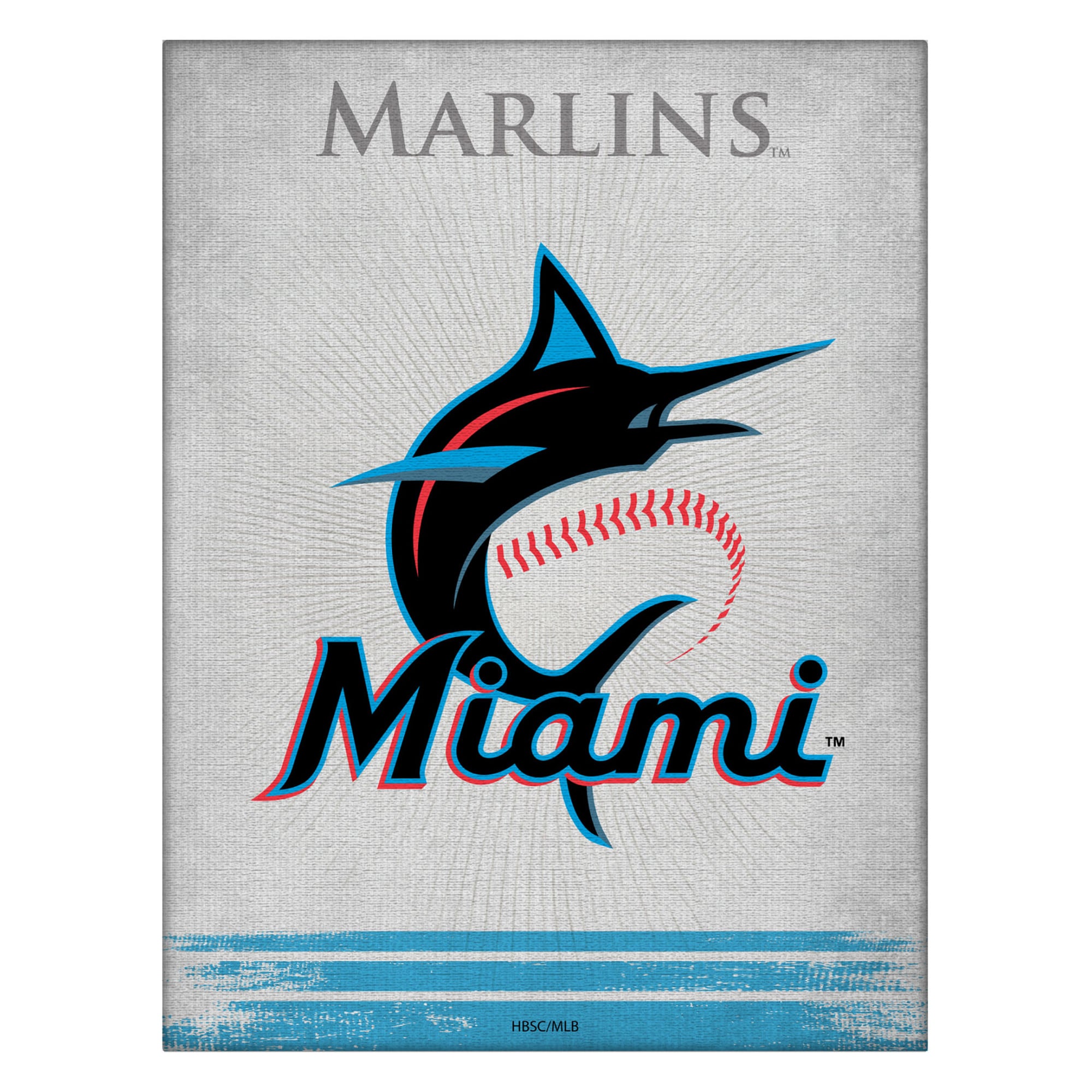 Miami Marlins 15" x 20" Splash Canvas Wall Art