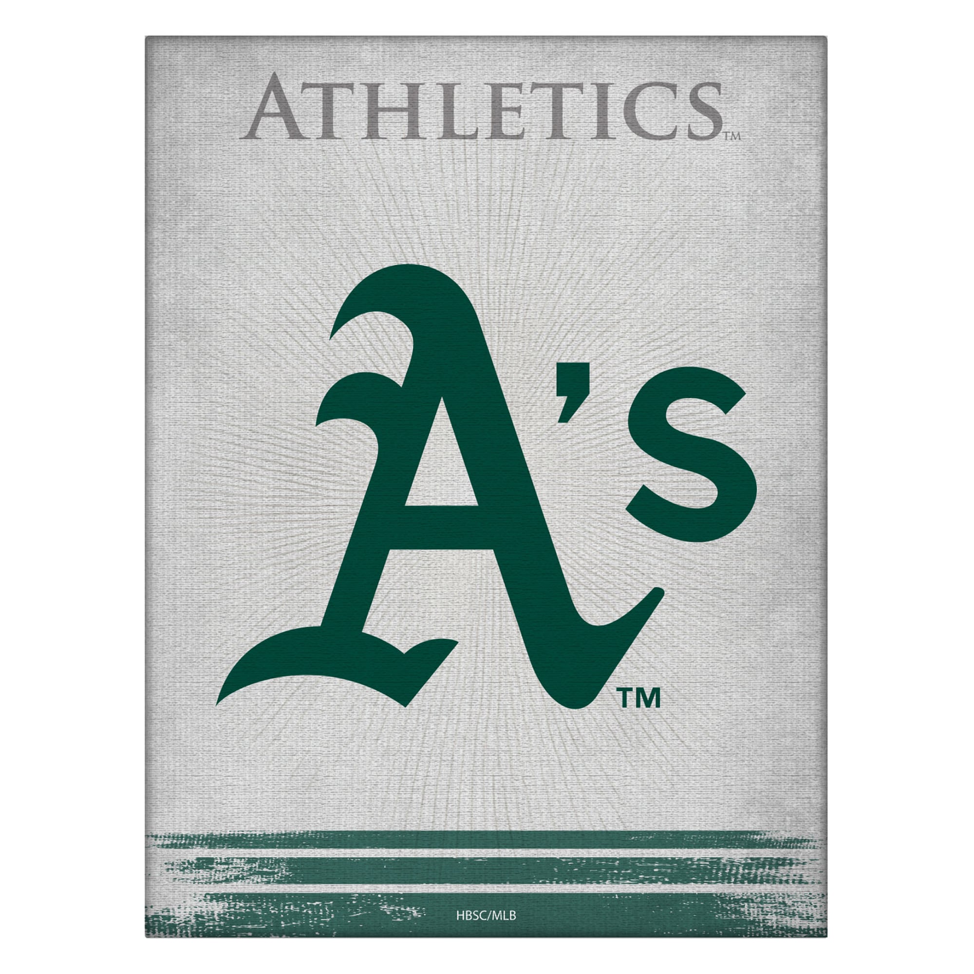 Athletics 15" x 20" Splash Canvas Wall Art