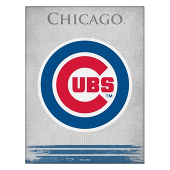 Chicago Cubs 15" x 20" Splash Canvas Wall Art