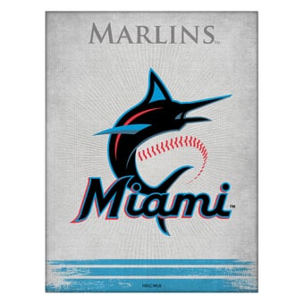 Miami Marlins 24" x 32" Splash Canvas Wall Art