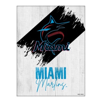 Miami Marlins 24" x 32" Team Canvas Wall Art