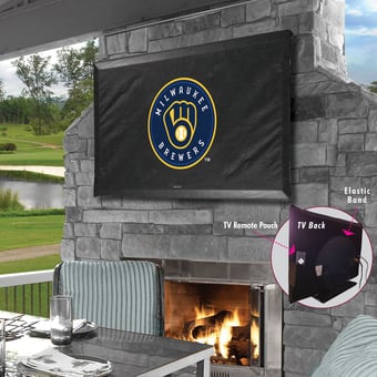 Black Milwaukee Brewers 35" x 25" TV Cover