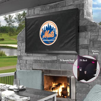 Black New York Mets 35" x 25" TV Cover