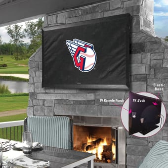 Black Cleveland Guardians 46" x 28" TV Cover