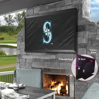 Black Seattle Mariners 46" x 28" TV Cover