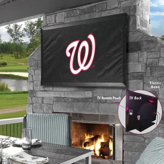 Black Washington Nationals 60" x 37" TV Cover